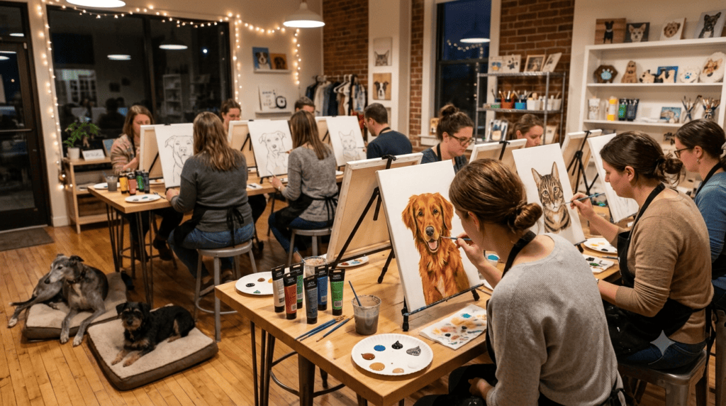 Pet Portrait Paint Night