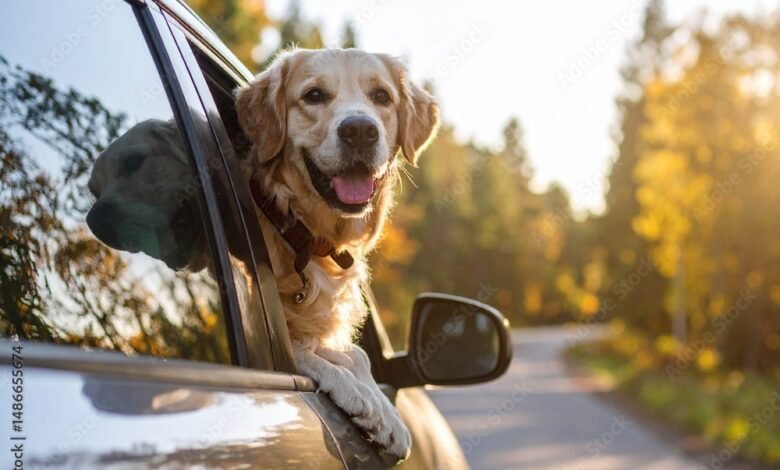 dog from car window