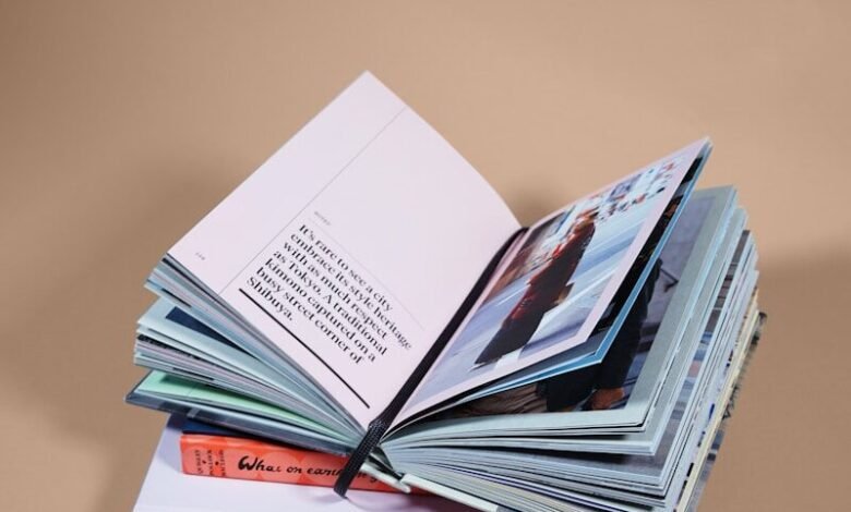 open book on top of several stacked books