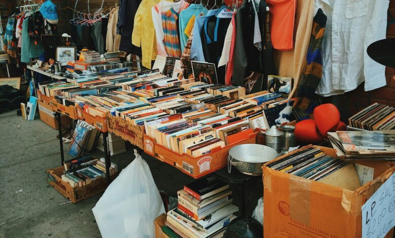 assorted books on table